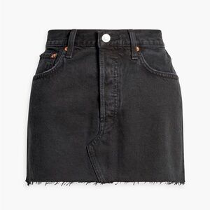 RE/DONE 90s frayed mini skirt